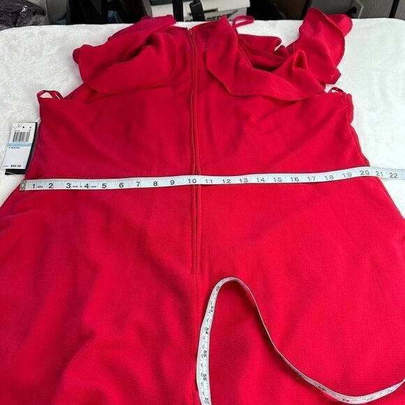 City Studio Plus Size Cold-Shoulder Ruffle-Trim Dress Size 20W - Picture 10 of 13